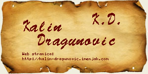 Kalin Dragunović vizit kartica